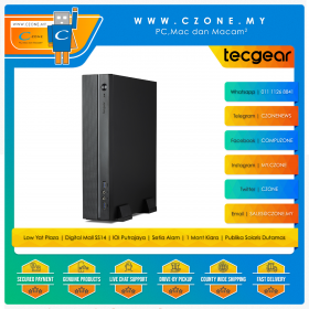 Tecgear Core Slim SFF Computer Case (mATX, Black)