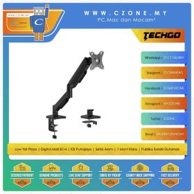 Techgo LDT97-C012E Single Monitor Desktop Mount - Black
