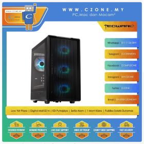 Tecware Aero M TG ARGB Computer Case (MATX, TG, Black)