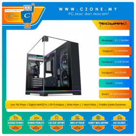 Tecware VX Prism M Computer Case (mATX, TG, ARGB, Black)