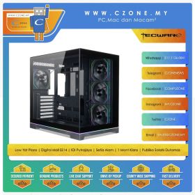 Tecware VXN Glow TG Computer Case (ATX, TG, ARGB, Black)