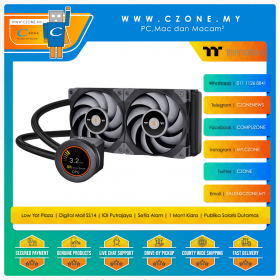 Thermaltake ToughLiquid Ultra 240 AIO CPU Liquid Cooler (AMD, Intel, 2x 120mm Fan, ARGB, Black)