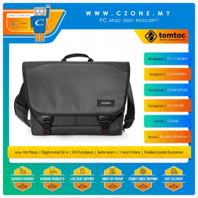 Tomtoc H52 Casual Shoulder Bag (Fits 15.4” Laptops, Black)