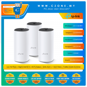 TP-Link Deco M4 Whole Home Mesh WiFi System (Dual Band-AC1200)