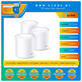 TP-Link Deco X60 Superior Mesh WiFi System (WiFi6-AX5400, 3 Pack)