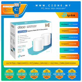 TP-Link Deco X60 Superior Mesh WiFi System (WiFi6-AX5400, 2 Pack)
