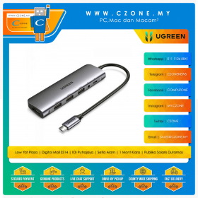 UGREEN CM136 USB-C Docking Station (3x USB, 1x HDMI, 1x USB-C PD, 60 Watts)