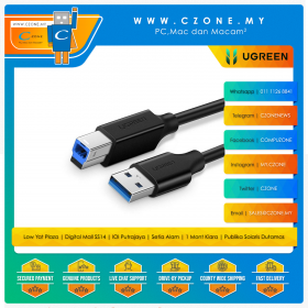 UGREEN US210 USB 3.0 AM to BM Printer Cable (1M, Black)