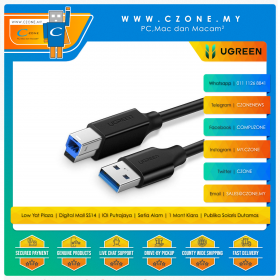 UGREEN - US210 USB 3.0 AM to BM Printer Cable - 2M - Black