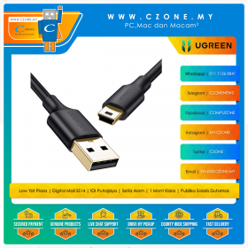 UGREEN USB 2.0 A (M) to Mini 5 Pin (M) Cable (1M, Black)