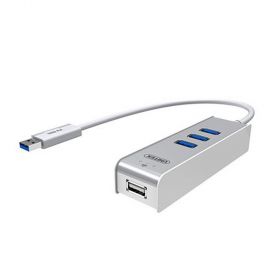 Unitek Y-3076 3 Port USB 3.0 Hub With 1 Port KM Swap And File Transfer