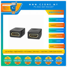 Vention AIRB0 HDMI Female To Female Coupler Adapter (Black)
