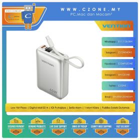 Vention FHGN0-TY 20,000mAh Mini Power Bank -White 