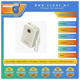 Vention FKBN0-C-TY 20,000mAh  Power Bank LED Display Type - White