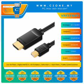 Vention HABBH Mini DP To HDMI Cable (2M, Black)