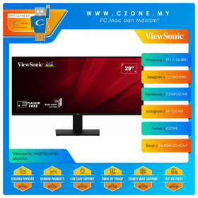 Viewsonic VA2932-MHD Monitor (29", 2560x1080, IPS, 75Hz, 4ms, HDMIx2, DP, SPK, VESA)