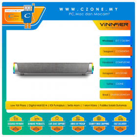 Vinnfier Hyperbar 200BTR Bluetooth Soundbar (Metal Silver)