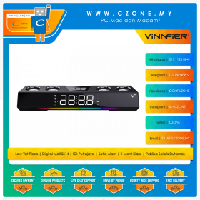 Vinnfier Hyperbar U90 Bluetooth Portable Soundbar with Alarm Clock Speaker (RGB)