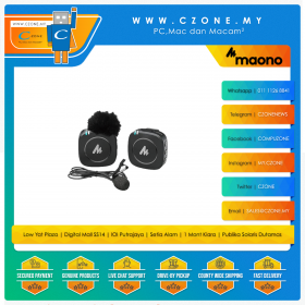 Maono AU-WM820 Wireless Microphone Kit (1 Transmitter + 1 Receiver, 3.5mm)