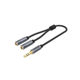 Unitek Y-C956ABK 3.5MM Male to 2 Female Audio Cable (0.2M)