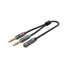 Unitek Y-C957ABK 3.5MM Female to 2 Male Audio Cable (0.2M)