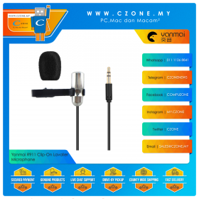 Yanmai R911 Clip-On Lavalier Microphone with Aux Connector