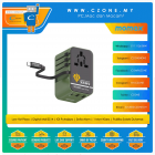 Momax - 1-World+ MS-06F Zaku II - 70W Travel Adapter - Built-In USB-C Cable, 1 USB-C, 2 USB-A