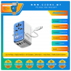 Momax - 1-World+Flow - RX-78-2 Gundam - 35W Travel Adapter - Built-In USB-C Cable, 2 USB-C, 2 USB-A