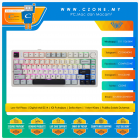 Aula F75 Glacier Blue Tri-Mode Hot-Swappable Mechanical Keyboard (Ice Vein Switch, White)