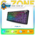 Aula F75 Side Engrave Tri-Mode Mechanical Keyboard (Seiya Switch, Black Contour)