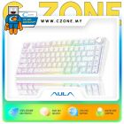 Aula F75 Side Engrave Tri-Mode Mechanical Keyboard (Seiya Switch, White Contour)