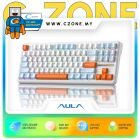 Aula F87 Blu-Wht-Orange Tri-Mode Mechanical Keyboard (Nimbus Switch V3, White) - DNR 