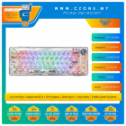 Aula Wind F68 Tri-Mode Hot-Swappable Transparent Mechanical Keyboard (Ice Crystal Switch, White)