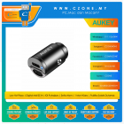 Aukey - Nano Series 30W 2-Port Car Charger - 2 USB-C