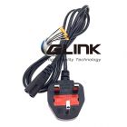 Glink CB387BK Power Cord (1.5M, , 2Pin, UK)