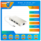 J5Create USB-C Multi Adapter Ethernet + USB3.1 Hub DNR
