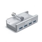 Orico MH4PU 4 Port USB 3.0 Hub Clip-type (Aluminum, Silver)