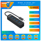 Orico TWC3-4A-BK-EP USB-C to 4 Port USB 3.0 Hub (Black)
