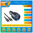 UGREEN - EC705 130W 3-Port Fast Car Charger - 2 USB-C, 1 USB-A - Black