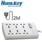 Huntkey SZM601 6 Power Extension (6x Universal Sockets, 2M)