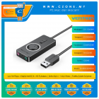 Vention USB 2.0 External Stereo Sound Adapter with Volume Control (0.5M, Black ABS Type)